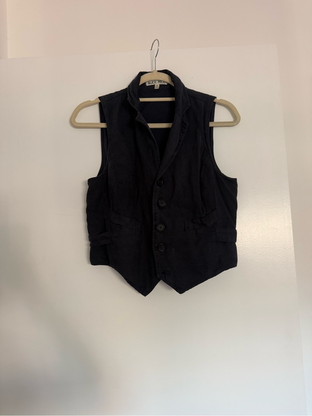 Alex Mill Black Women's Tailored Button Vest